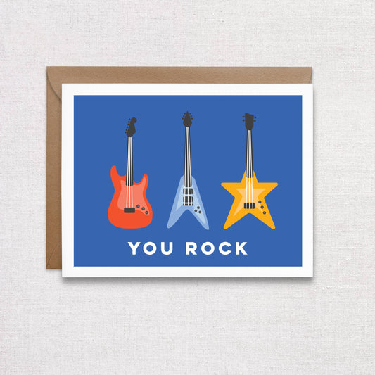 You Rock Guitar Greeting Card