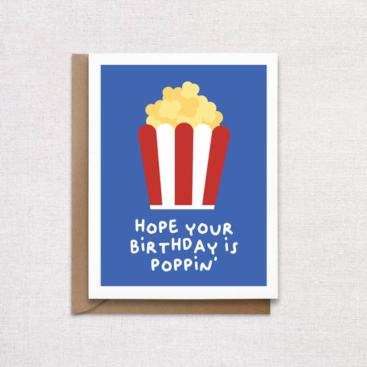 Popcorn Birthday Card