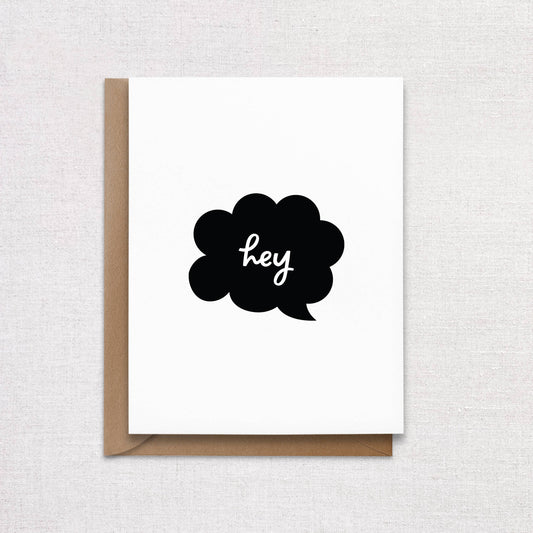 Hey Minimalist Greeting Card